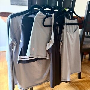 Crosscourt 5 Piece Checkered Herringbone Black White Tennis Pickleball Skirt Set